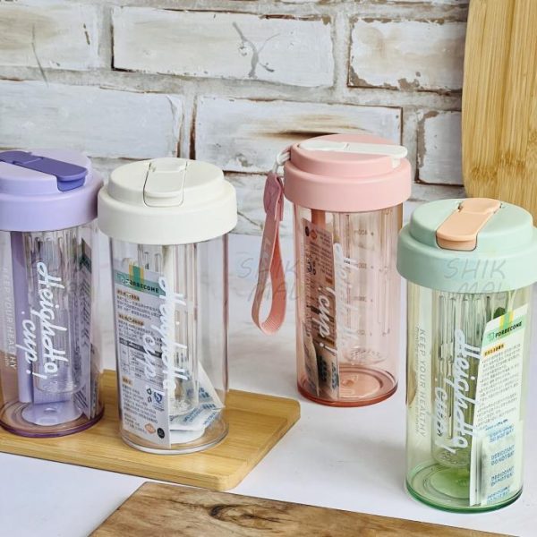قمقمه نی دار بند دار فیلتر دار پاستلی 600ml