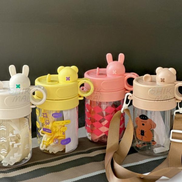 قمقمه دسته انگشتی خرس و خرگوش 750ML